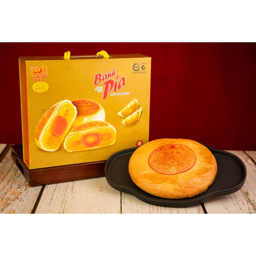 Bánh Pía Siêu To Đậu Xanh Sầu Riêng 500g và 1kg  Tân Huê Viên