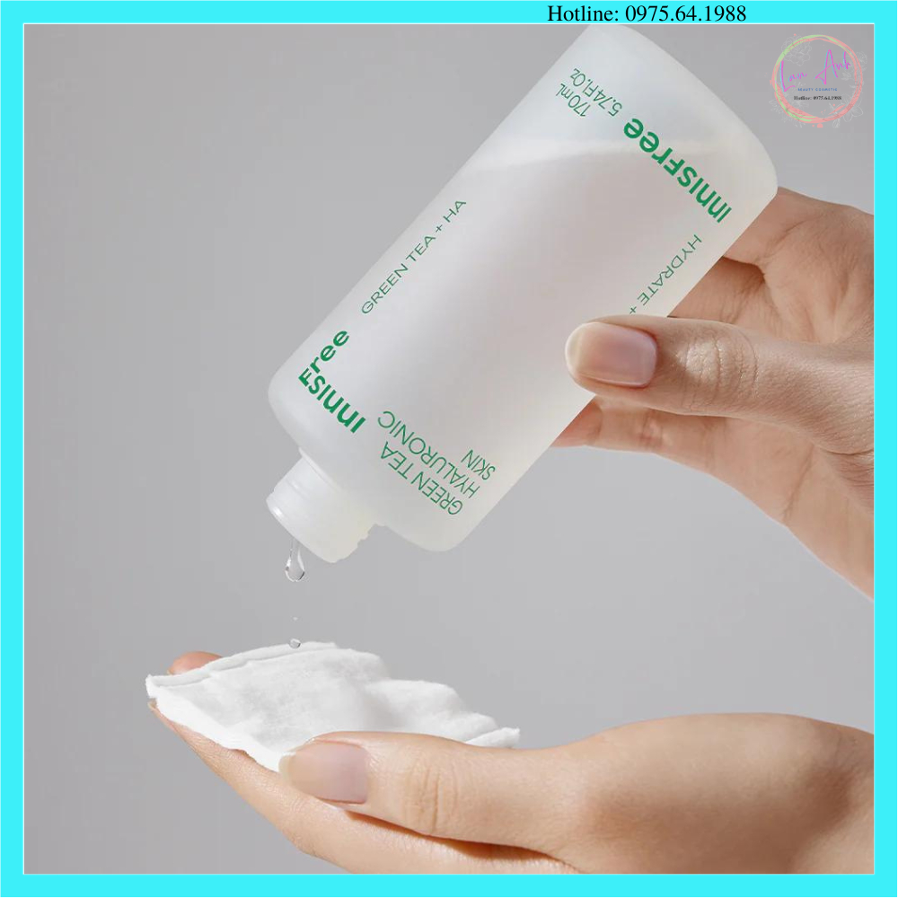 Nước Hoa Hồng Trà Xanh Innisfree Green Tea Hyaluronic Skin 170ml - NEW2023