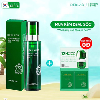 Xịt Mụn Lưng, Mờ Thâm, Giảm Viêm Nang Lông Derladie Herbal Extract Body Solution Mist 150Ml