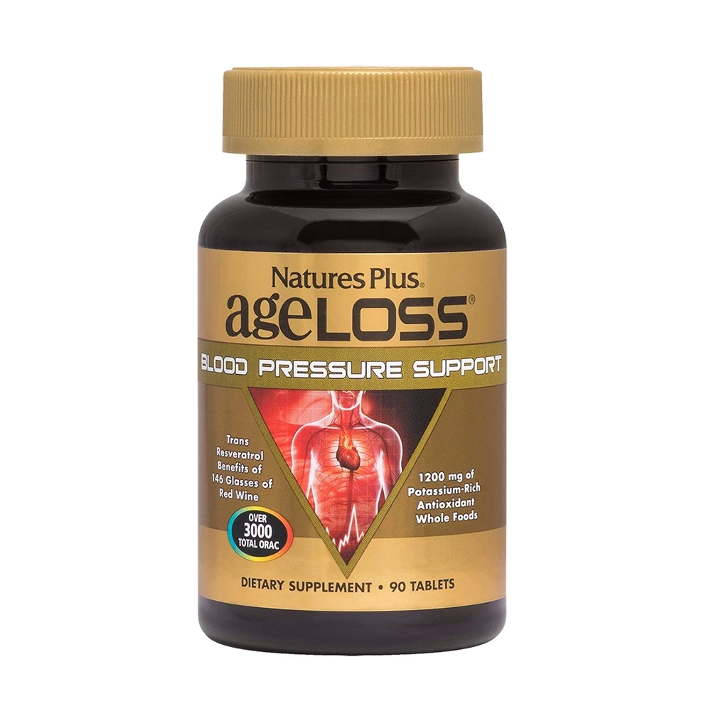 Viên Uống Ổn Định Huyết Áp Nature's Plus Ageloss Blood Pressure Support Giúp Ngăn Ngừa Tai Biến, Đột Quỵ (Hộp 90 Viên)