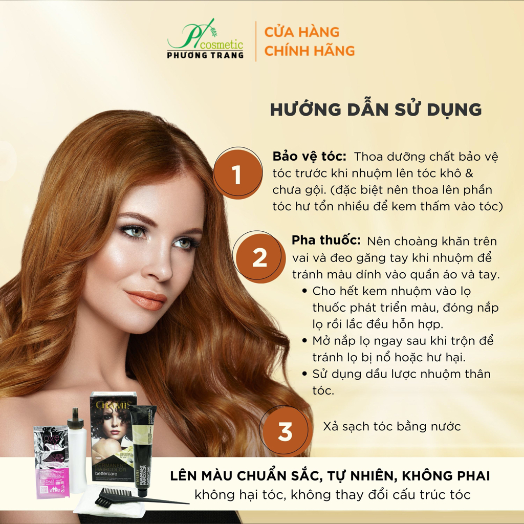Thuốc Nhuộm Tóc Tại nhà CHAMIS 30 Màu - Giúp tóc lên màu chuẩn tự nhiên