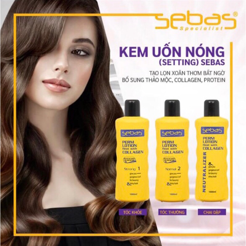 Uốn nóng Sebas | Kem uốn siêu sóng Sebas 1000ml