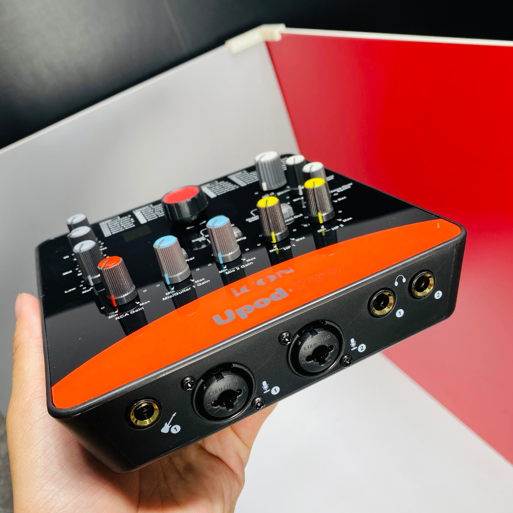 COMBO Livestream Chuyên Nghiệp Tại Nhà SoundCard iCon Upod - Micro Thu Âm AT200 Giá Rẻ Tặng Kèm Tai Nghe BYZ