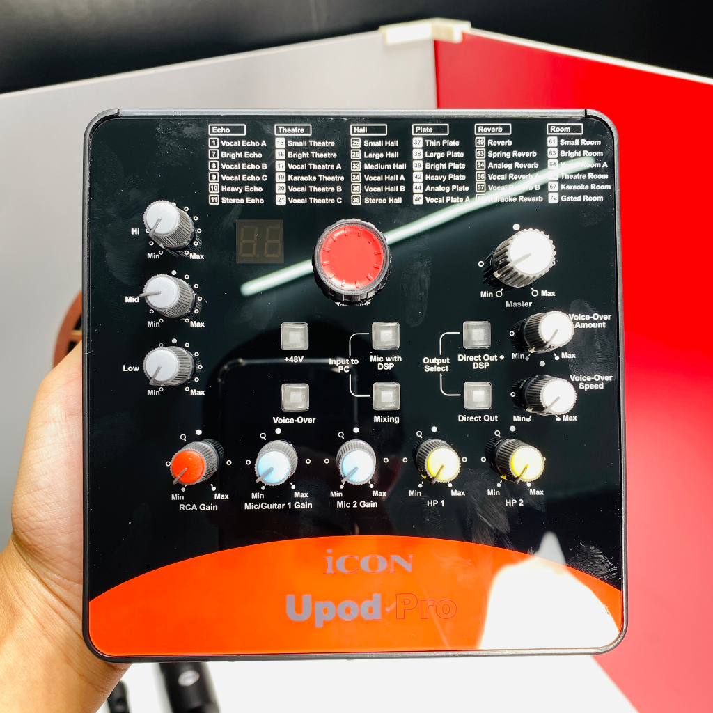 COMBO Livestream Chuyên Nghiệp Tại Nhà SoundCard iCon Upod - Micro Thu Âm AT200 Giá Rẻ Tặng Kèm Tai Nghe BYZ