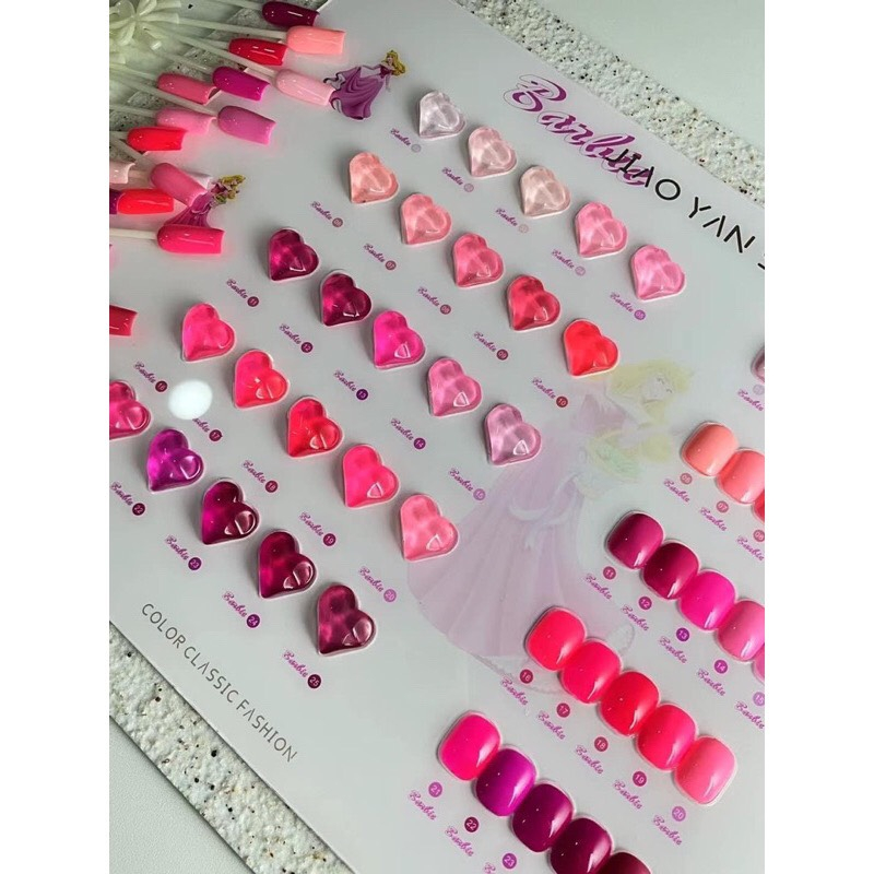 Set sơn gel Barbie Hồng Jiao Yan She 25 màu ,bảng màu  - Sushi nail mi
