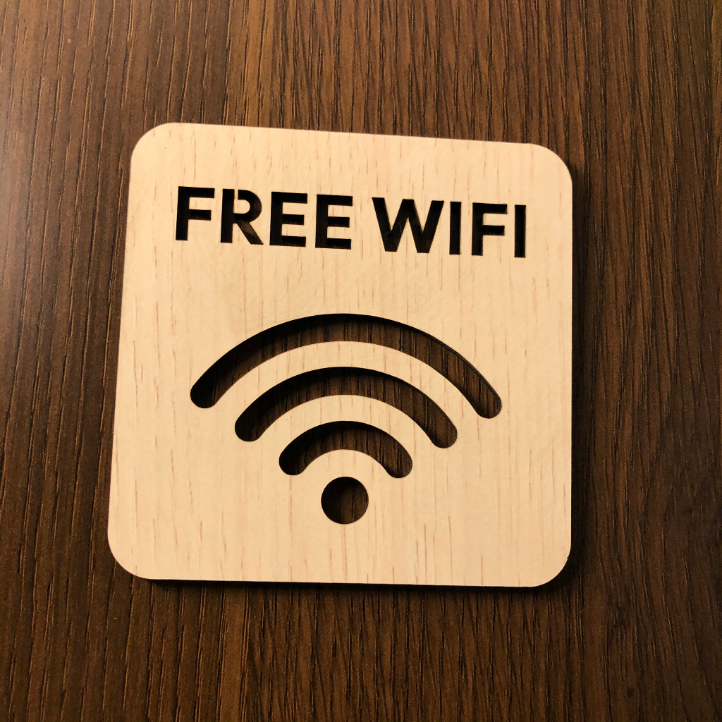 Bảng Gỗ Decor Quán Free Wifi Trang Trí Cao Cấp Hiện Đại
