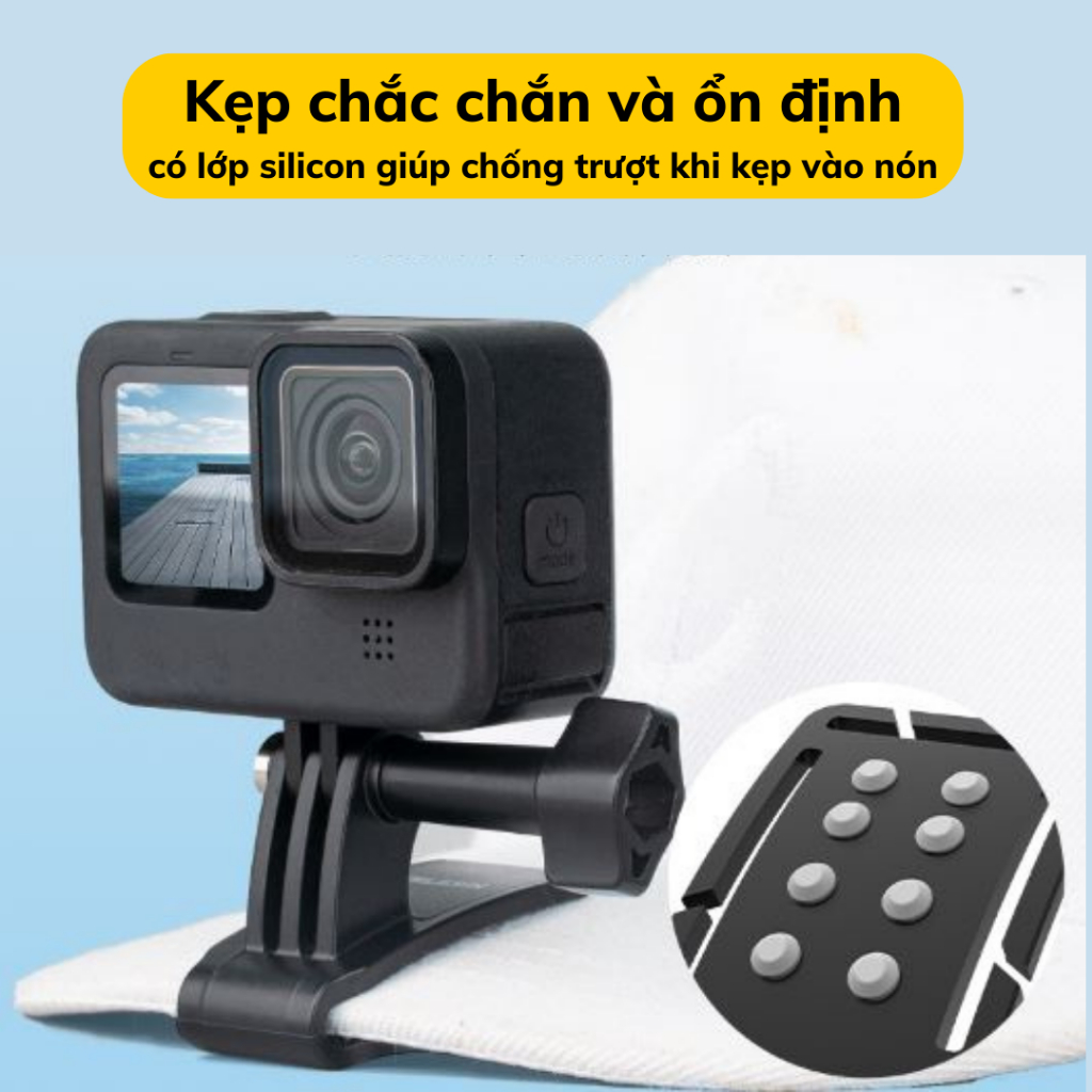 Dây đeo đầu Telesin 2 in 1 dành cho ActionCam Gopro Insta360 Osmo action kẹp nón , kẹp dây balo -Hàng chính hãng