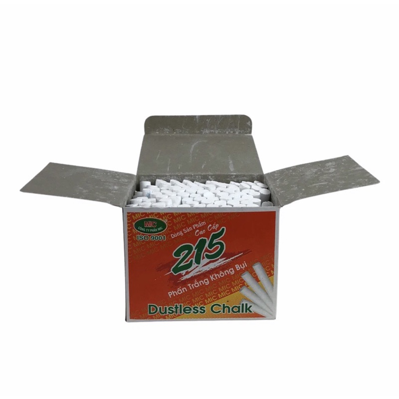 Hộp 100 viên phấn màu và phấn trắng không bụi MIC