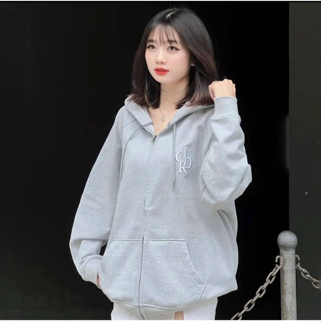 Hoodie Zip CIDR , Áo Khoác Nỉ Form Rộng Mũ Trùm 2 Lớp In Hình CIDR Cao Cấp