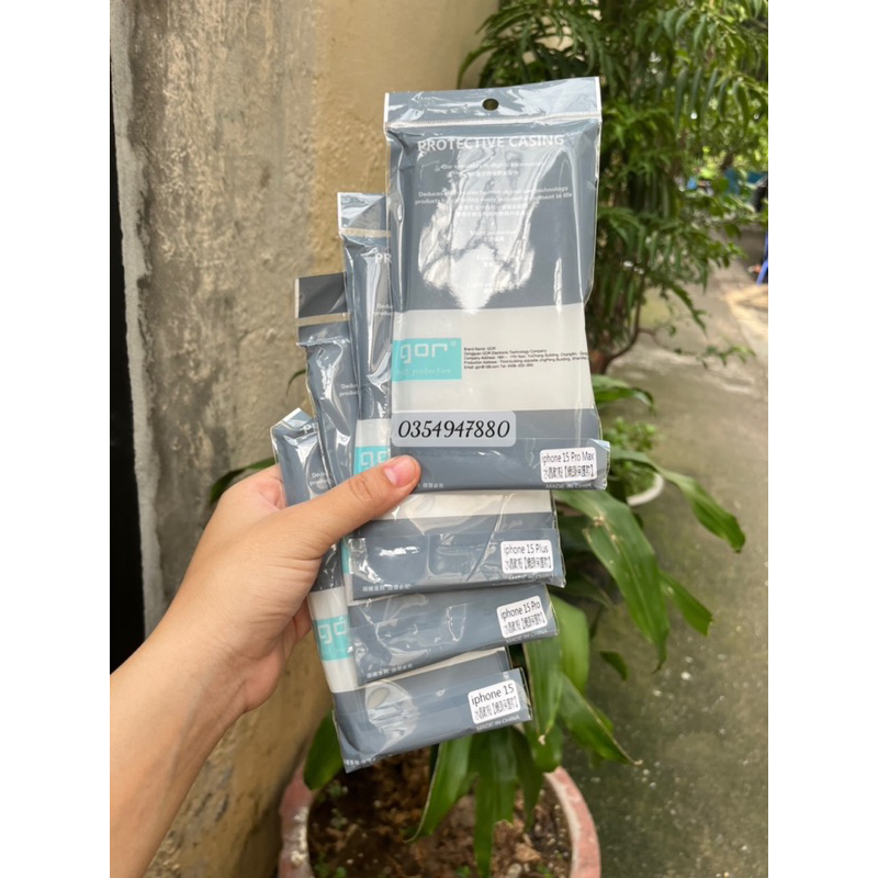 Ốp lưng dẻo GOR Trong bảo vệ camera cho iPhone 15/ 15 Plus/ 15 Pro/ 15 Pro Max silicon ôm sát bảo vệ máy