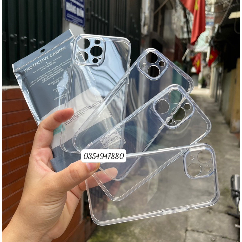 Ốp lưng dẻo GOR Trong bảo vệ camera cho iPhone 15/ 15 Plus/ 15 Pro/ 15 Pro Max silicon ôm sát bảo vệ máy