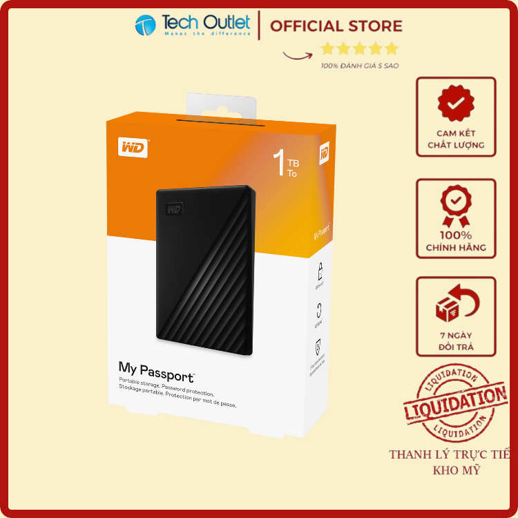 Ổ cứng di động WD My Passport 4TB Portable USB 3.2