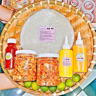 Bánh tráng bơ tóp mỡ sốt tắc , combo ngon nà ní
