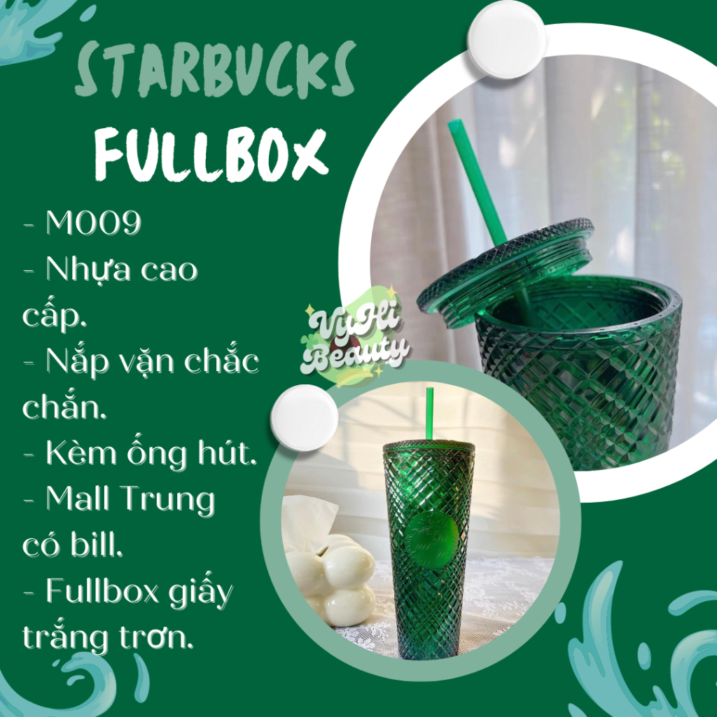 Ly nước Starbucks Ombre xanh lá đậm 710ml