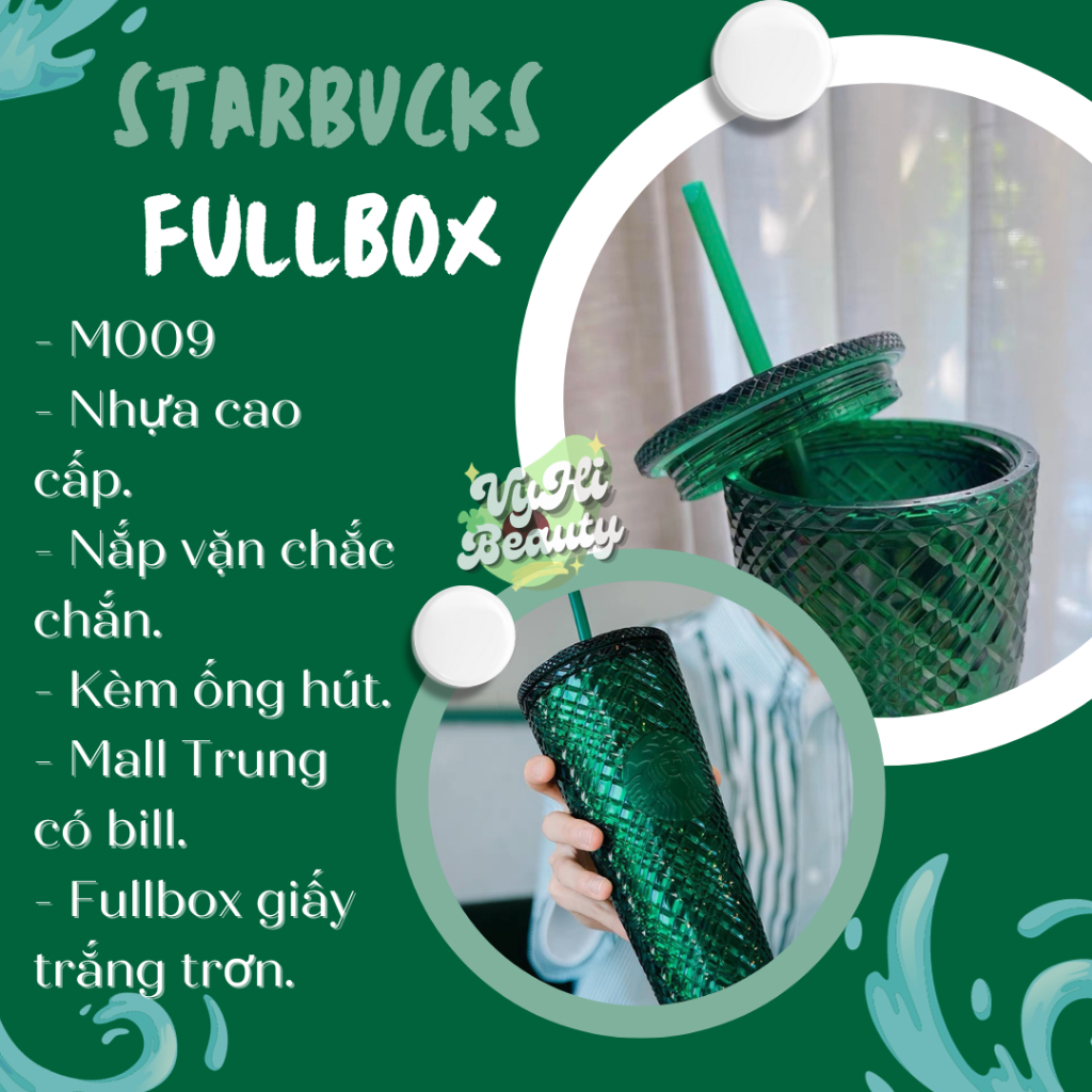 Ly nước Starbucks Ombre xanh lá đậm 710ml