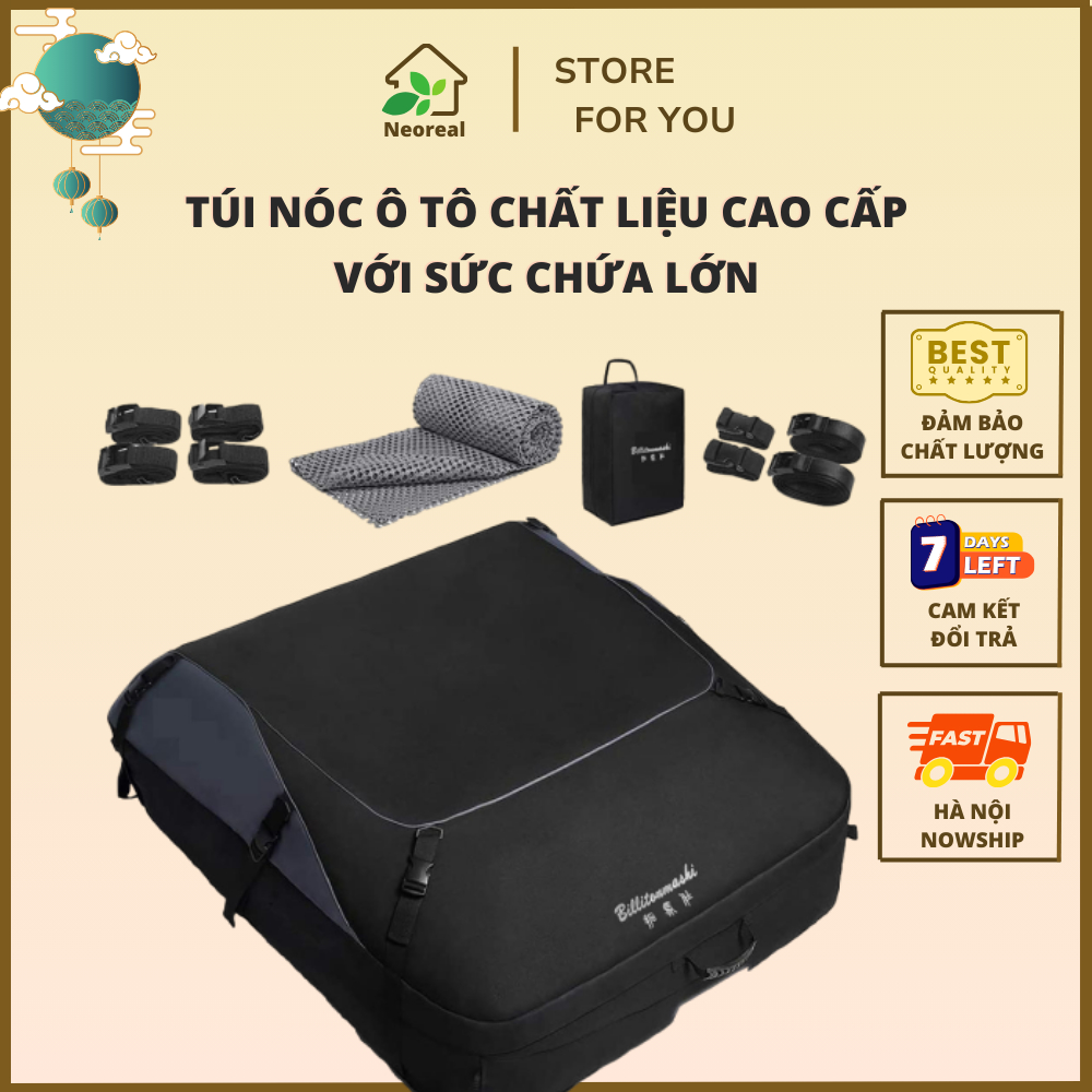 Túi nóc ô tô giá mui xe hơi chất lượng cao chắc bền chống nước, Túi đựng đồ gắn nóc xe hơi, Cốp chứa đồ trên nóc ô tô