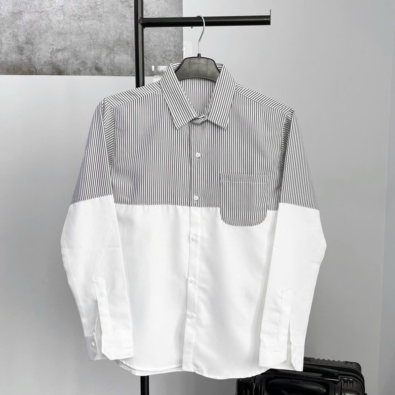 Áo sơ mi nam dài tay mẫu kẻ sọc , vải Cotton xịn, chuẩn form - Regular fit, đứng form -