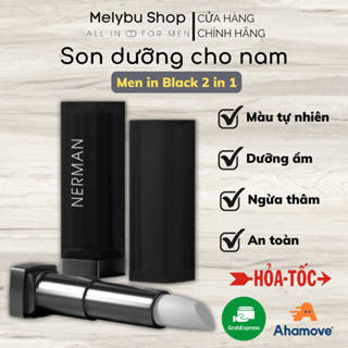 Son Dưỡng Môi Nam Nerman Black 2 In 1 4g Tự Nhiên Ngừa Thâm Môi Cải Thiện Tình Trạng Khô Nứt Nẻ Môi