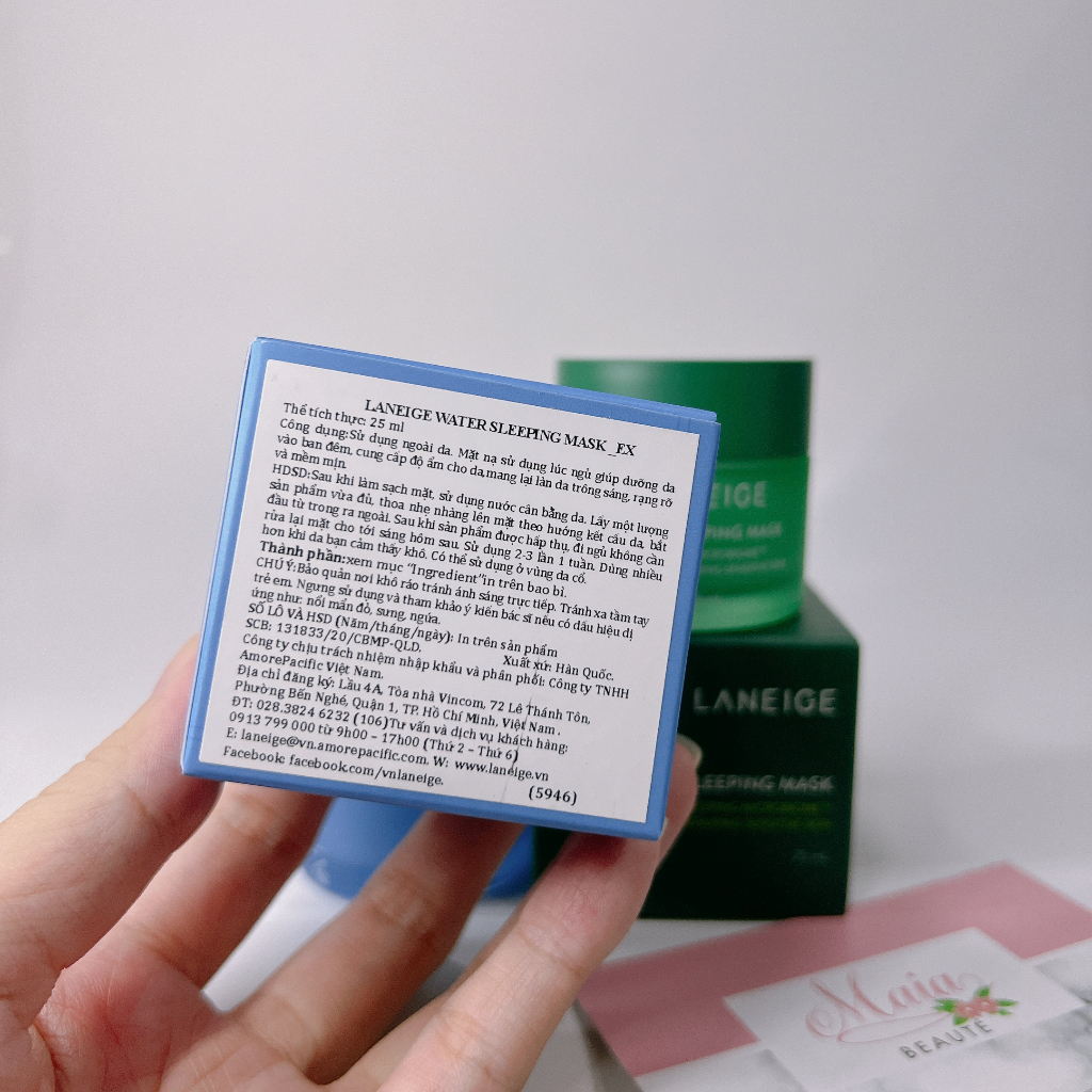 Mặt nạ ngủ Laneige Water Sleeping Mask EX và Cica Sleeping Mask EX