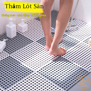 Thảm Lót Sàn Nhà Tắm Chống Trơn Trượt Thoáng Khí - Thảm Nhựa Trải Nhà Vệ Sinh 1 Cái 30x30cm