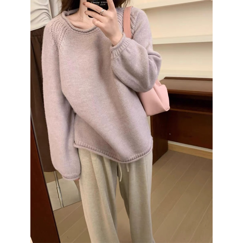 Áo Len dáng form rộng co dãn lông cừu trơn siêu mềm mịn, áo len nữ mùa đông - Osaa daily