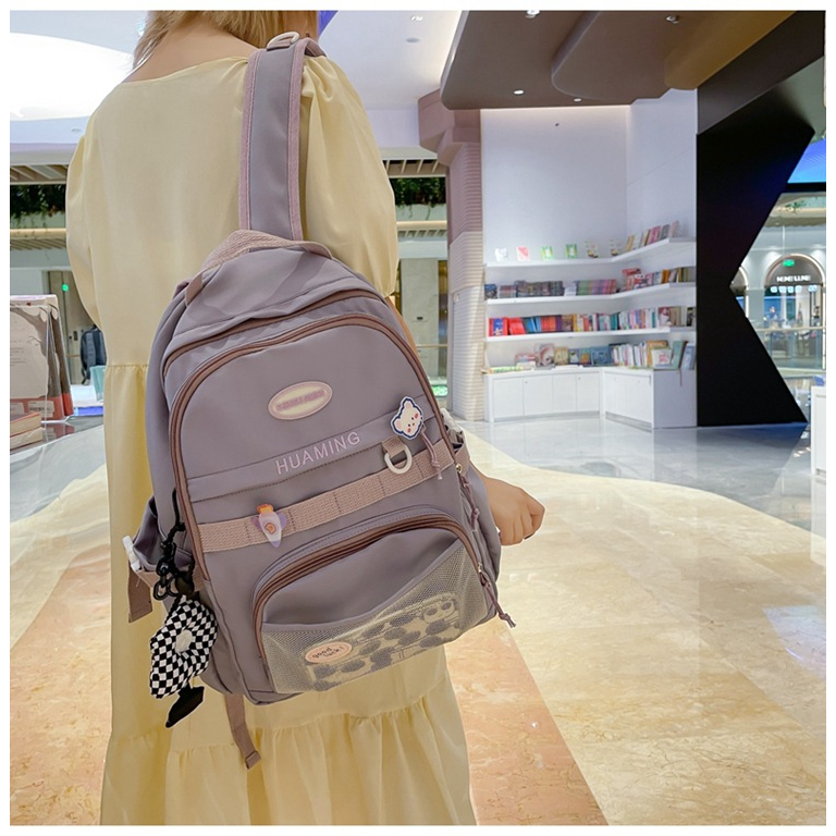 Balo đi học, Balo nữ chống nước nhiều ngăn, balo ulzzang balo sinh viên, học sinh phong cách hàn quốc BZ009