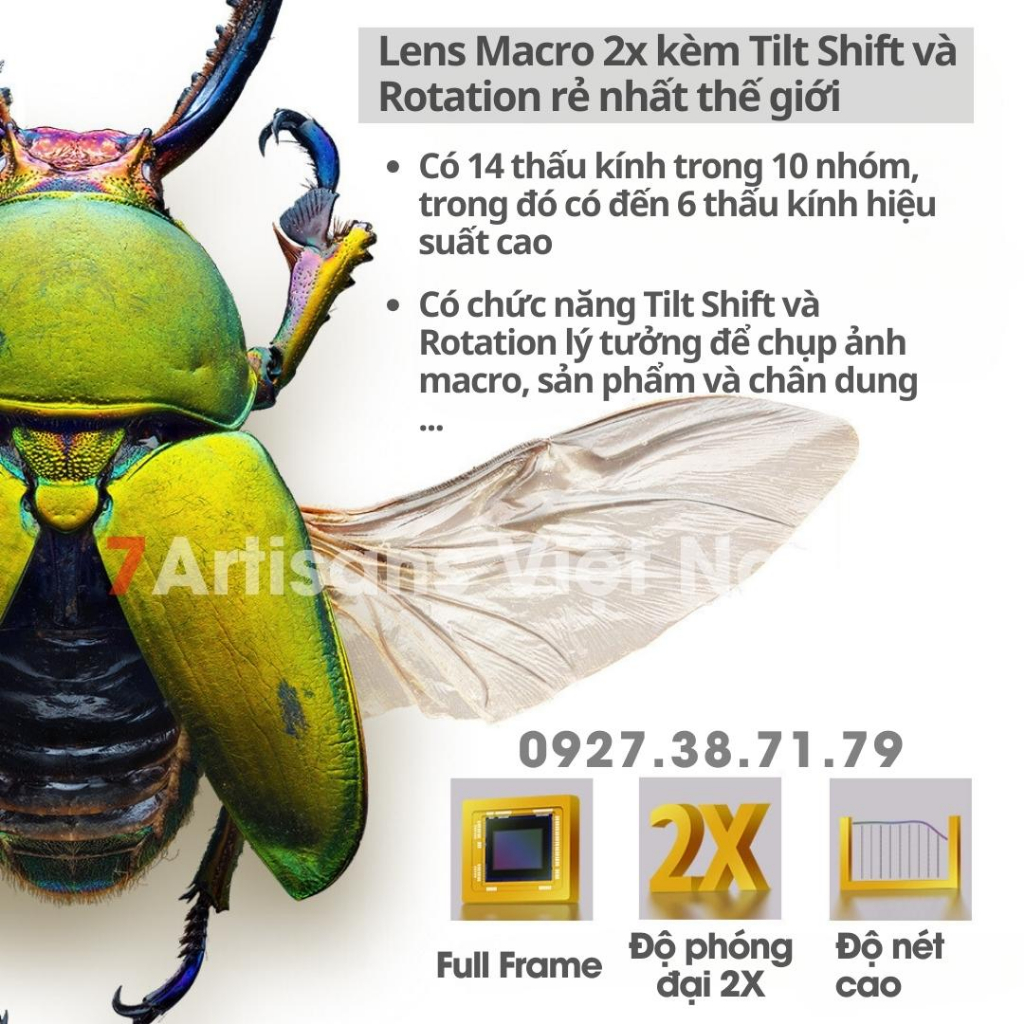 Ống kính TTArtisan 100mm F2.8 Macro 2X kèm Tilt Shift : Sony E/FE, Fujifilm FX/GFX, Nikon Z/F, Canon R/EF, Leica L, M43