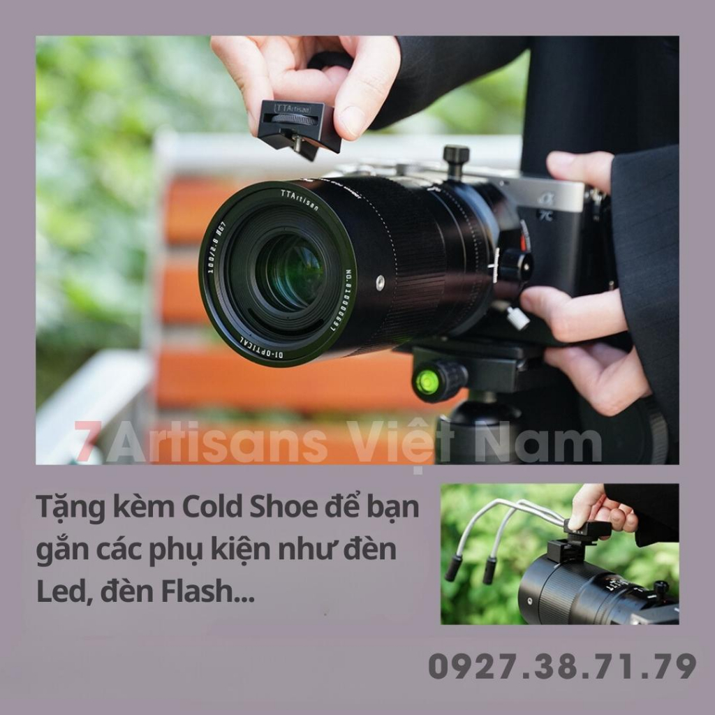 Ống kính TTArtisan 100mm F2.8 Macro 2X kèm Tilt Shift : Sony E/FE, Fujifilm FX/GFX, Nikon Z/F, Canon R/EF, Leica L, M43