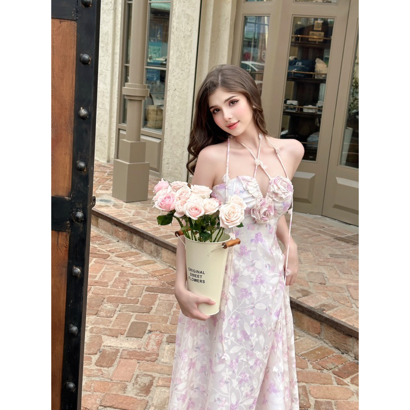 ĐẦM 2 DÂY HOA  - KP04271