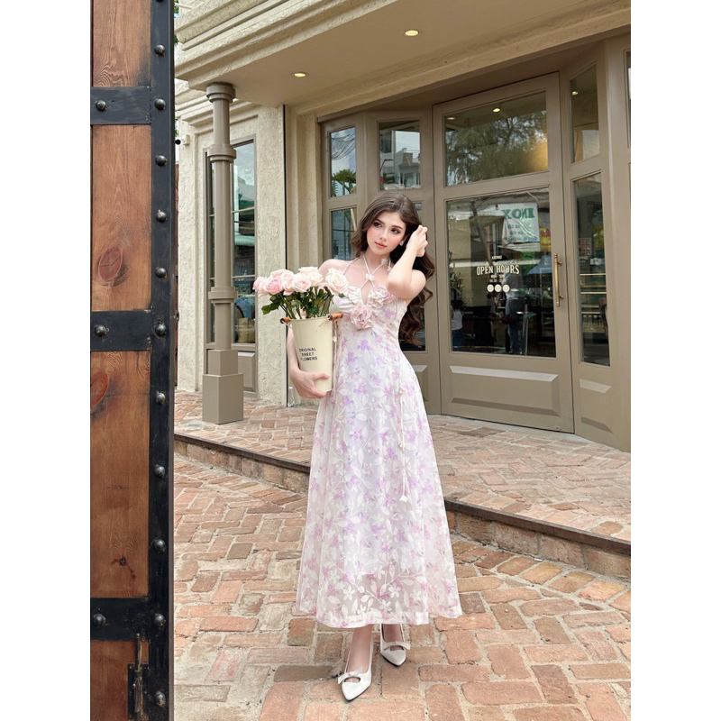 ĐẦM 2 DÂY HOA  - KP04271