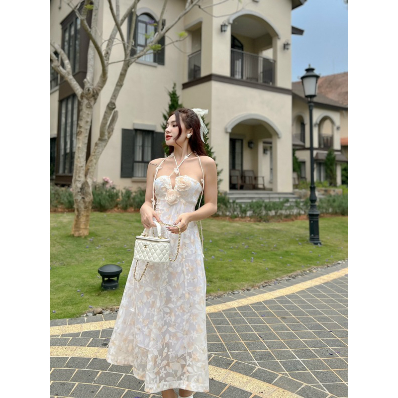 ĐẦM 2 DÂY HOA  - KP04271