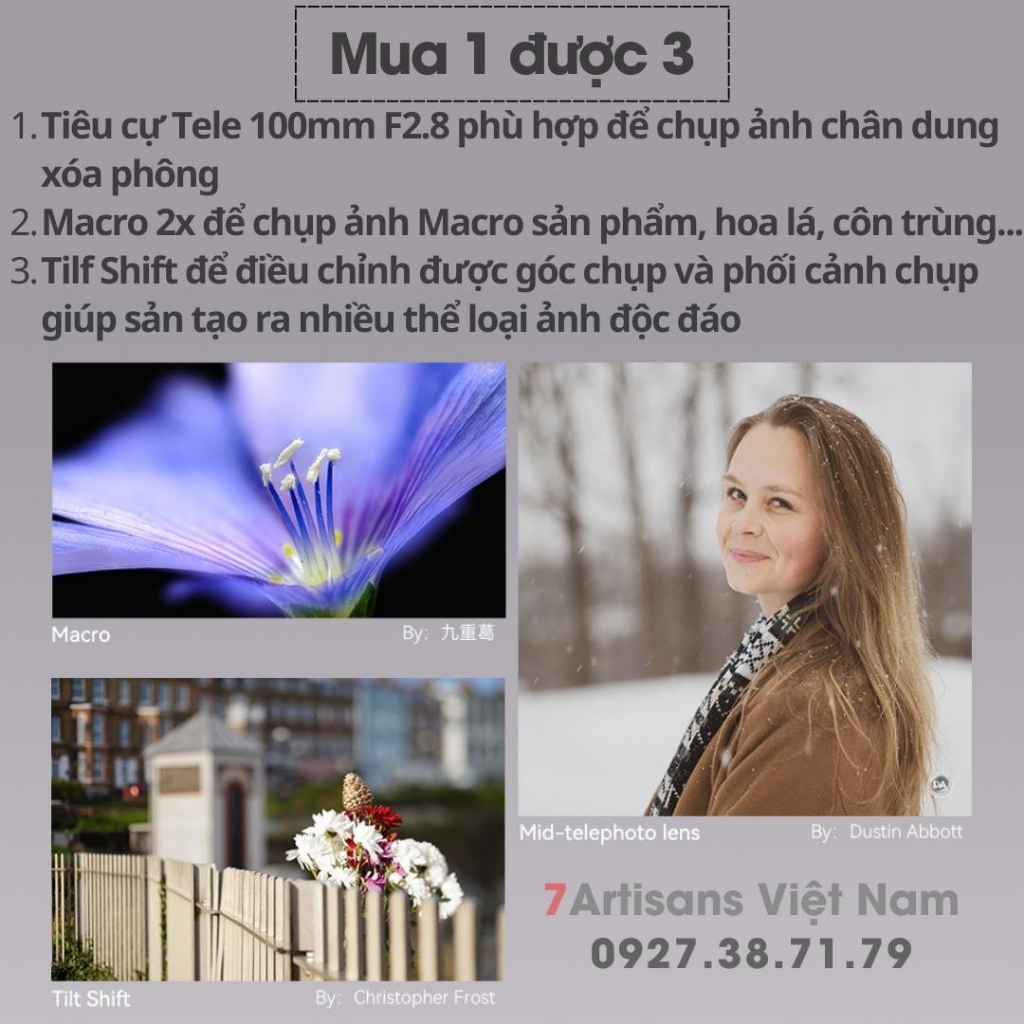 Ống kính TTArtisan 100mm F2.8 Macro 2X kèm Tilt Shift : Sony E/FE, Fujifilm FX/GFX, Nikon Z/F, Canon R/EF, Leica L, M43