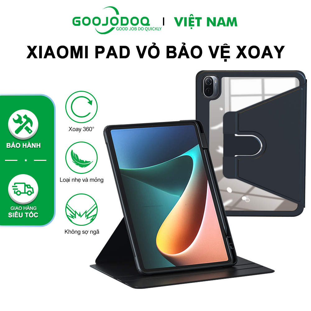 Bao da Goojodoq Cho Xiaomi Pad 5 6 Pro Ốp Lưng Mi Pad Có Khe Cắm Bút Bảo Vệ Máy Tính Bảng 11Inch Thông Minh Cho Trẻ Em