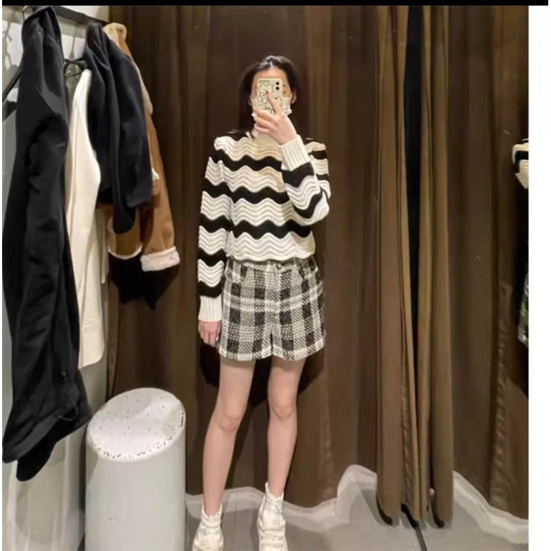 Áo Len Nữ Gân Sóng CHENILLE ZA