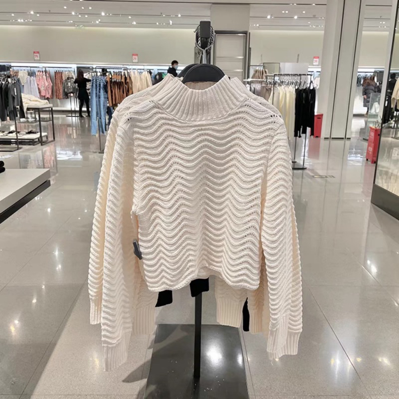 Áo Len Nữ Gân Sóng CHENILLE ZA