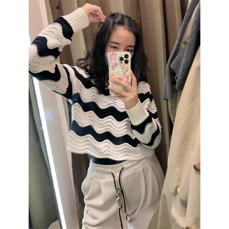 Áo Len Nữ Gân Sóng CHENILLE ZA