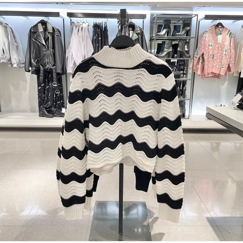 Áo Len Nữ Gân Sóng CHENILLE ZA