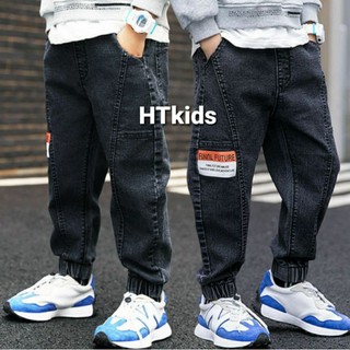 Quần bò jeans bé trai bo gấu size 20_45kg