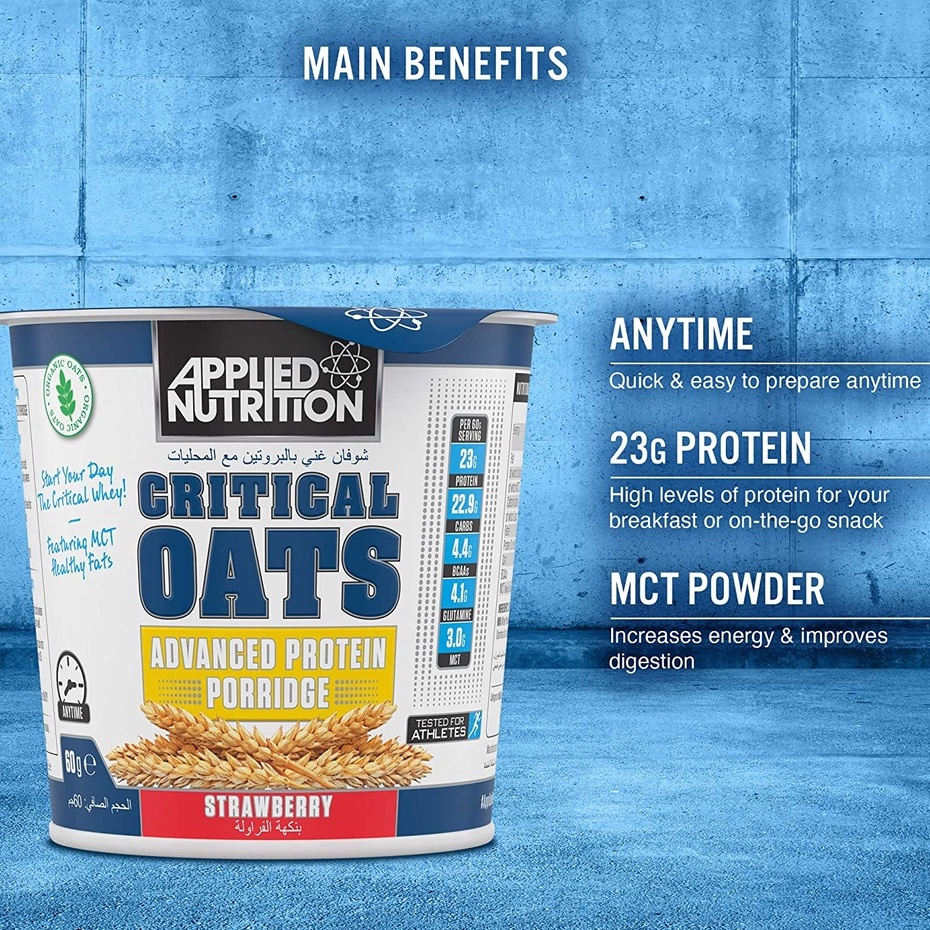 Hộp yến mạch ăn liền kèm muỗng Critical Oats 60g