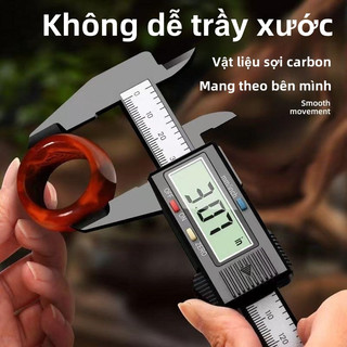 Thước Cặp Điện Tử Kỹ Thuật Số 150Mm,độ chính xác cao,Vật liệu Sợi Cacbon -có hộp nhựa bảo vệ