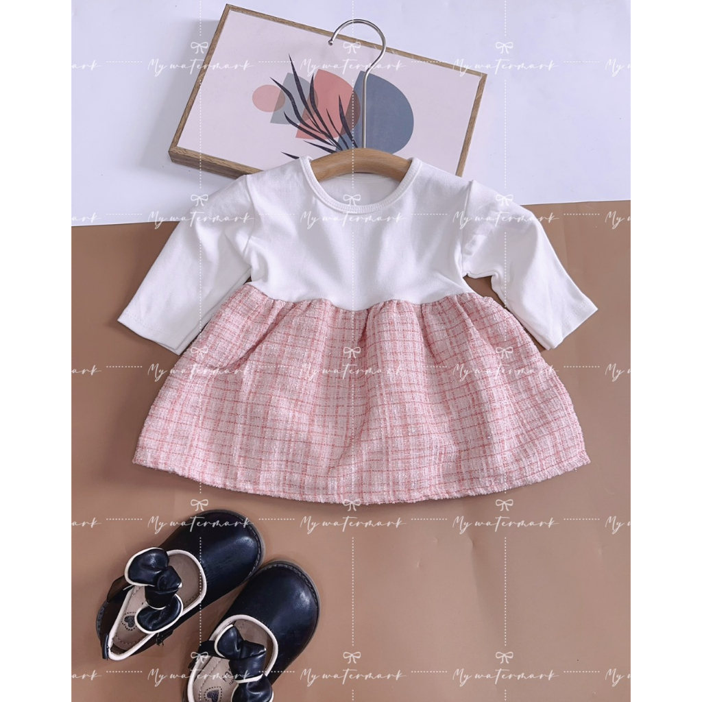 Bộ body dạ + áo khoác cao cấp cho bé gái - B44