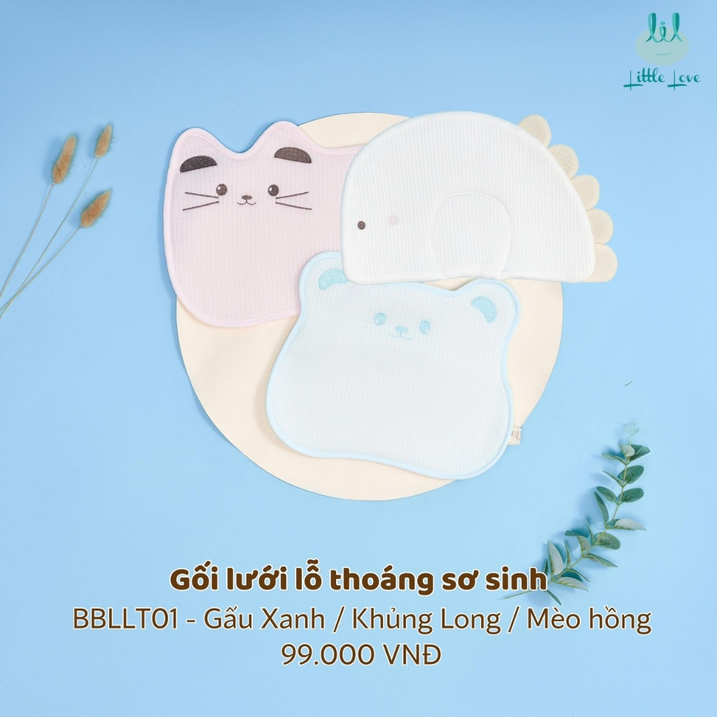 Gối lưới lỗ thoáng Lttile Love cho bé sơ sinh Lunakidsbaby