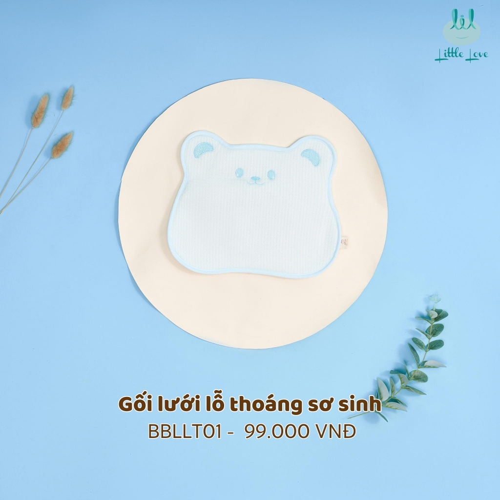 Gối lưới lỗ thoáng Lttile Love cho bé sơ sinh Lunakidsbaby