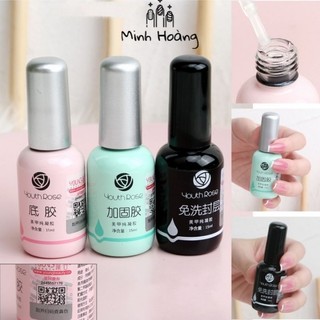 Base Top cứng móng hoa hồng 15ml chính hãng