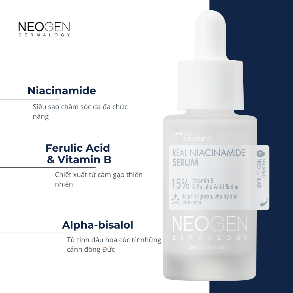 Serum Dưỡng Sáng Da Thu Nhỏ Lỗ Chân Lông Neogen Dermalogy Real Niacinamide Firming 10ml