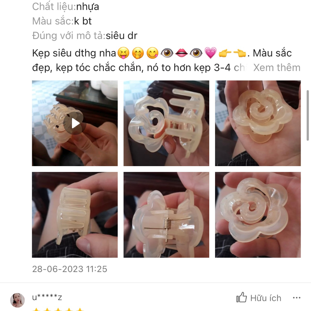 Kẹp tóc hình hoa xinh xắn, dễ thương