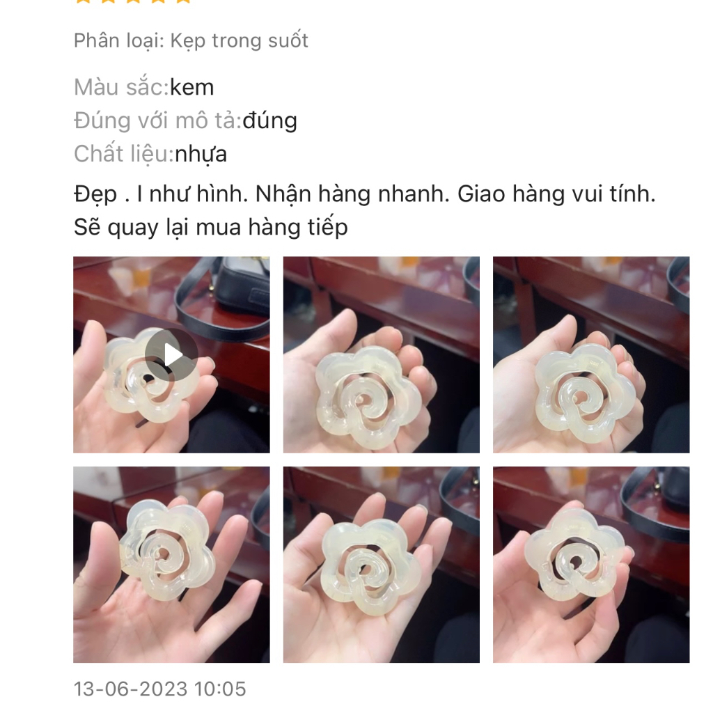 Kẹp tóc hình hoa xinh xắn, dễ thương