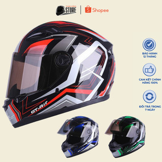 Mũ Bảo Hiểm Fullface Agu 11 Tem Gt-Air, Nón Bảo Hiểm Đi Phượt Gọn Nhẹ Thể Thao