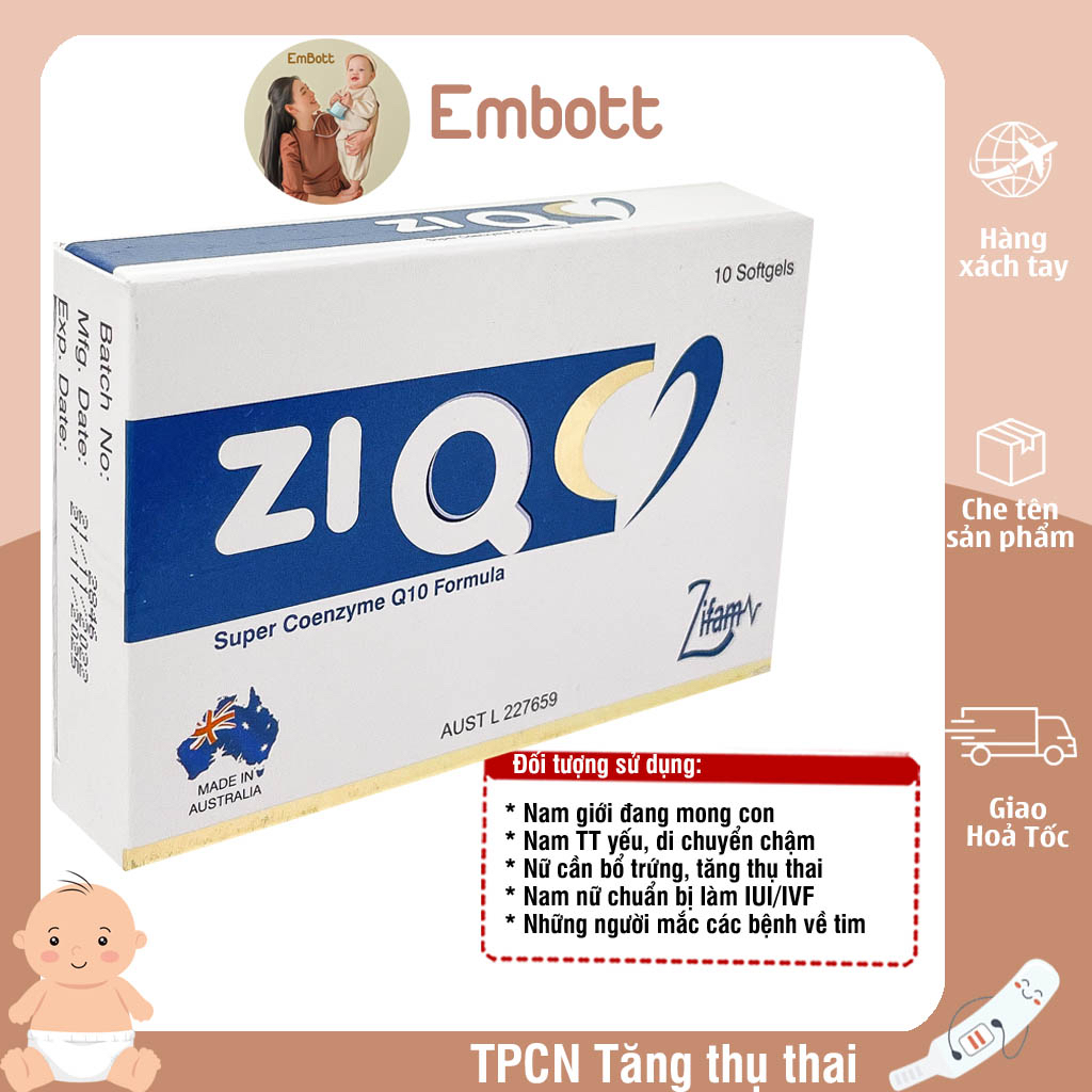 Ziq 10 Hộp 10 viên Tăng thụ thai cho cả nam và nữ EMBOTT22