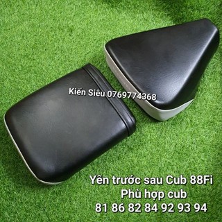 Bộ yên xe cub 88fi phù hợp cub 81 86 82 dd 92 custom màu đen xám da mã lai